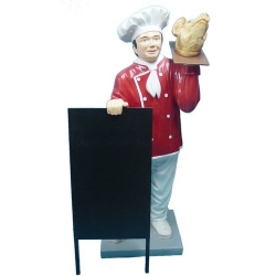 Kucharz z głową prosiaka  B173Lh-H140x50cm