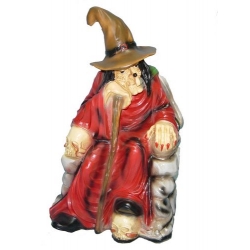 B27 Baba Jaga siedząca na fotelu H62cm
