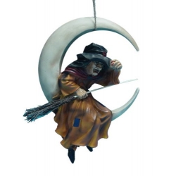 B29 Baba Jaga siedząca na księżycu H52cm