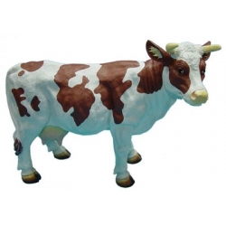 Krowa średnia brązowo-biała C352a-49x63cm