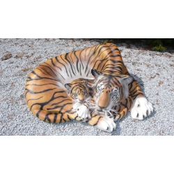 Tygrysica leżąca z tygryskiem C538-H40x110x100cm