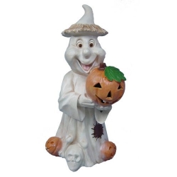 B255 Duszek z Halloween'ową dynią - lampą H20x30cm