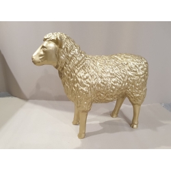 Owca duża C15RAL1036 złota - H65x78cm