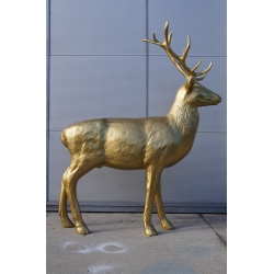 Jeleń stojący - złoty wysoki połysk C285R -H220x190cm